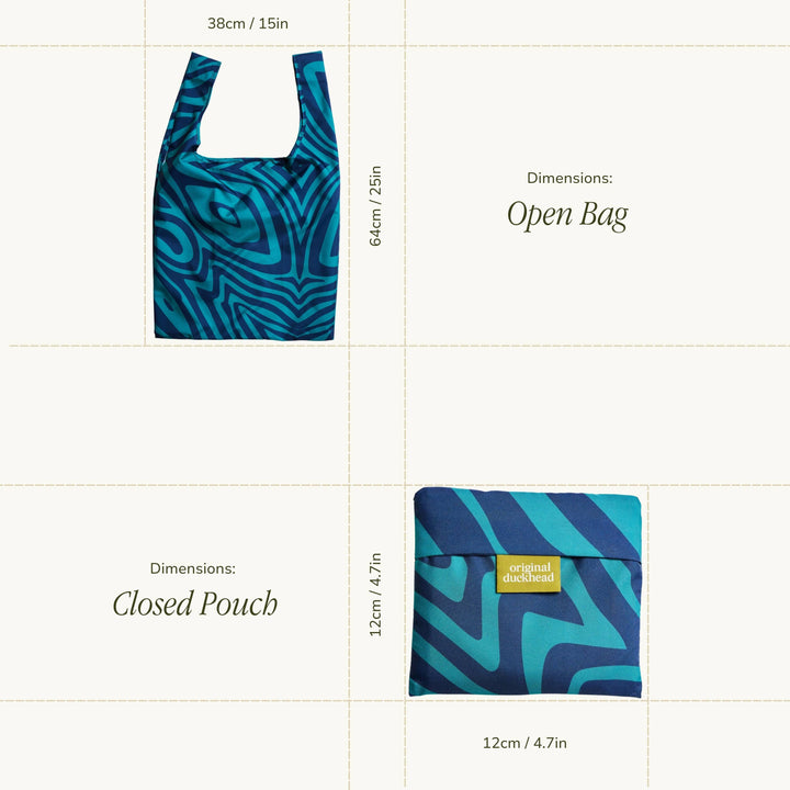 Swirl in Blue Reusable Eco Friendly Tote Bag