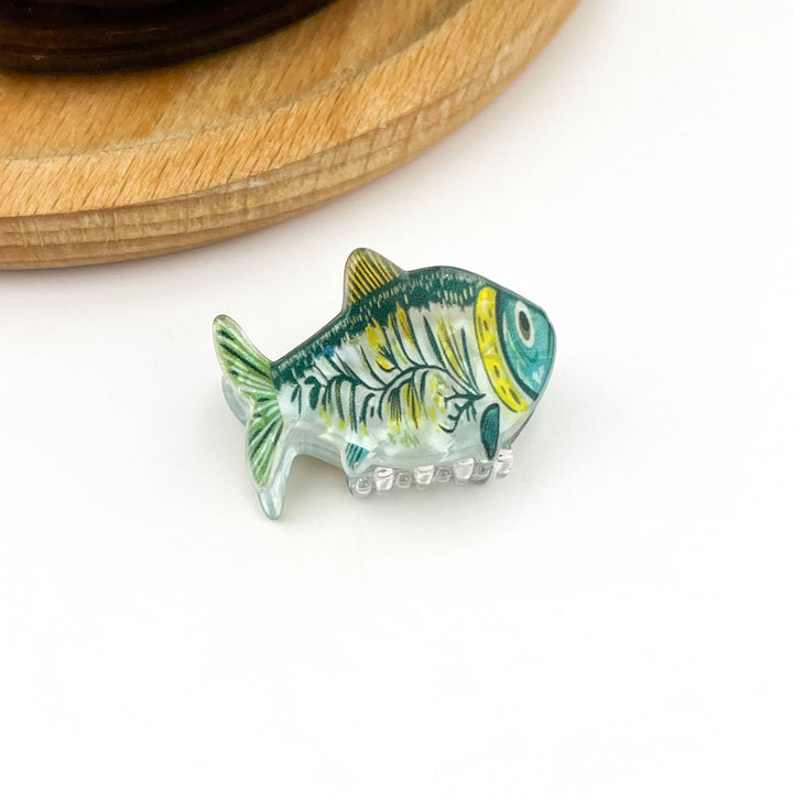 Beach Club Sardine Claw Clip - White