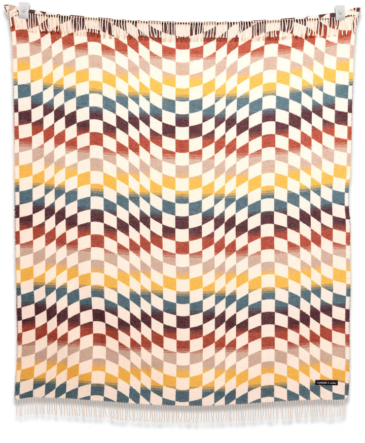 Cream Checkered Blanket