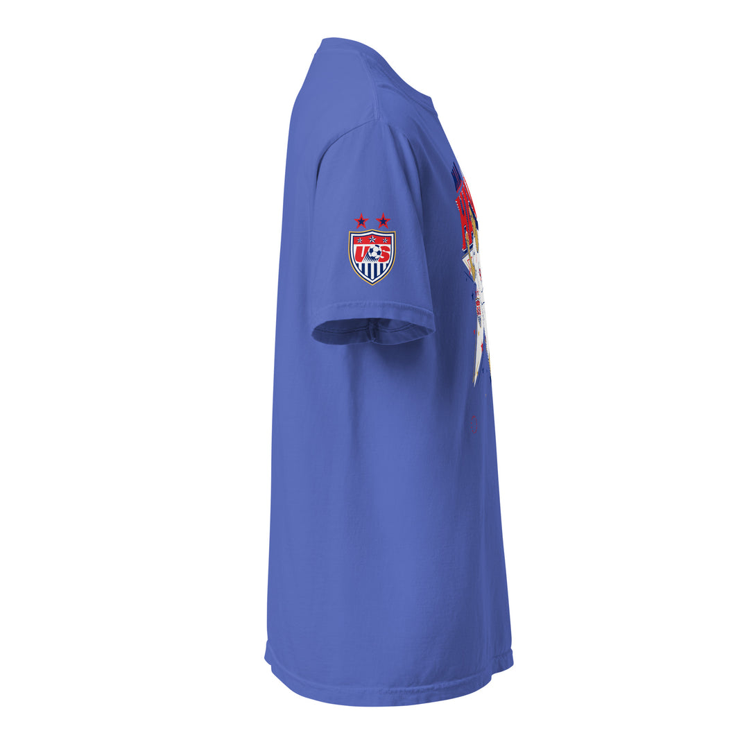 Talisman & Co. | USWNT Mia Hamm Celebration Flo Blue Garment Dyed Tee