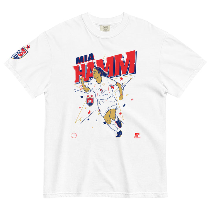 Talisman & Co. | USWNT Mia Hamm White Garment Dyed Tee