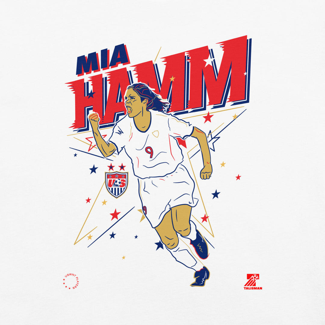 Talisman & Co. | USWNT Mia Hamm White Garment Dyed Tee