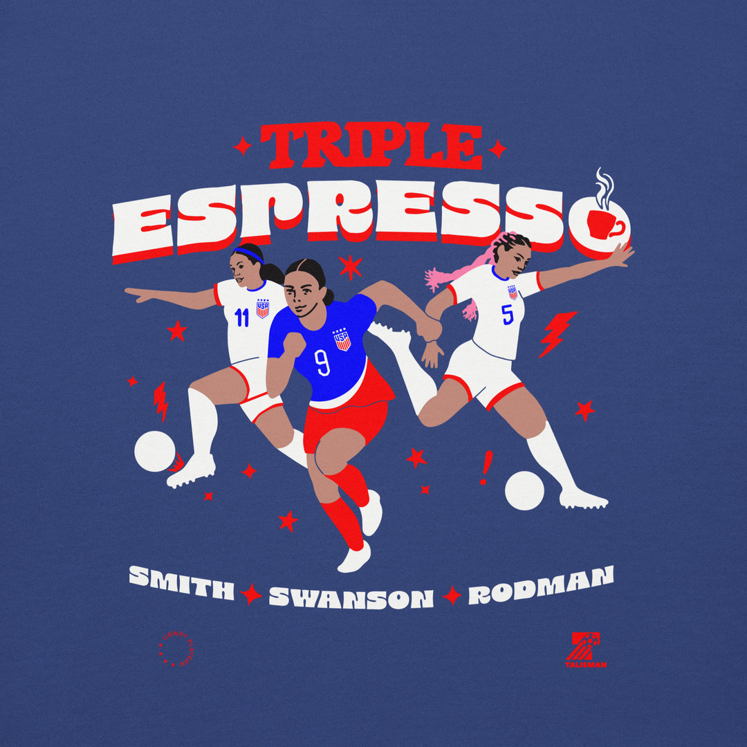 USWNTPA Triple Espresso Adult Crewneck Sweatshirt Navy